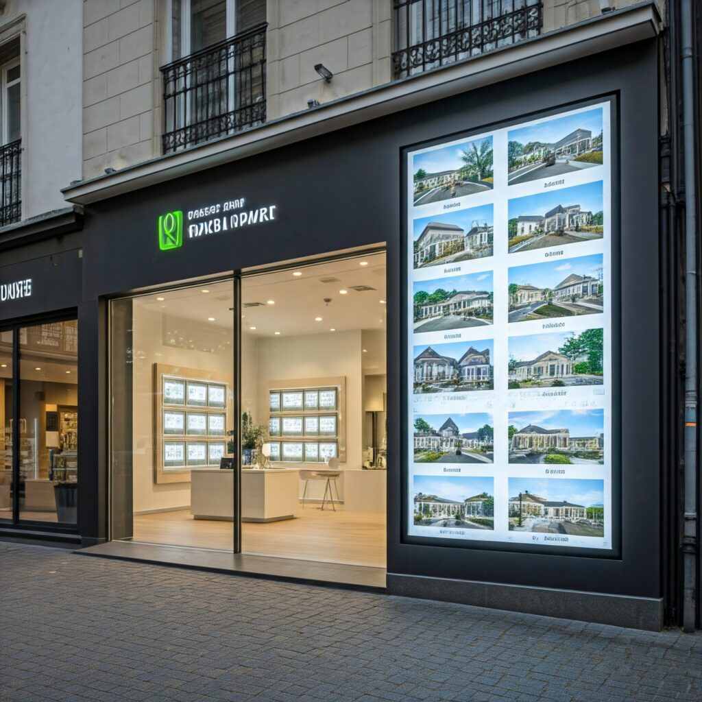 LED Screen advertisement outside of Real Estate Office
